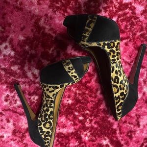 Peep Toe Cheetah Nine West heels